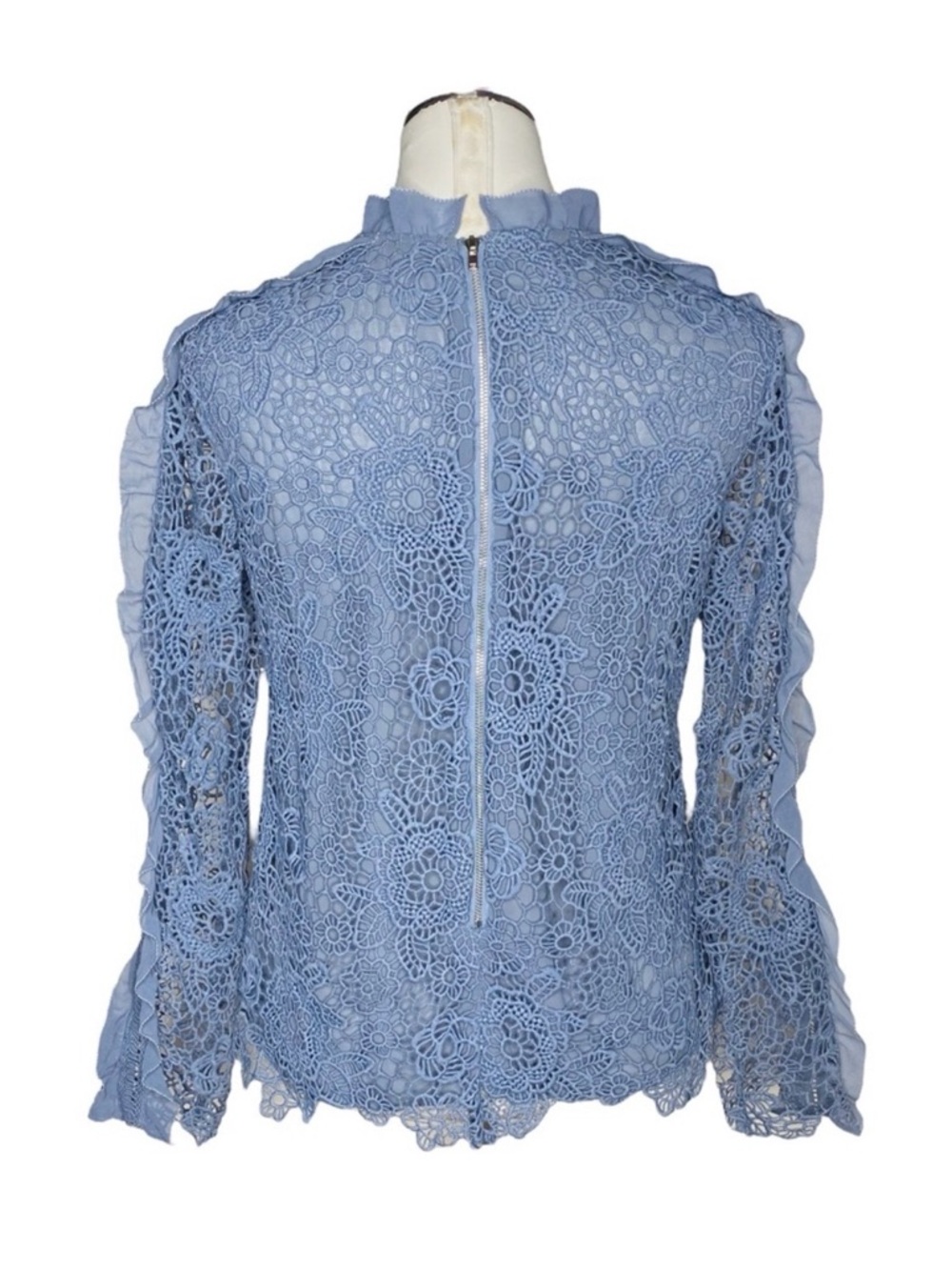 INA Lace Crochet Ruffle Blouse - Picture 2 of 9
